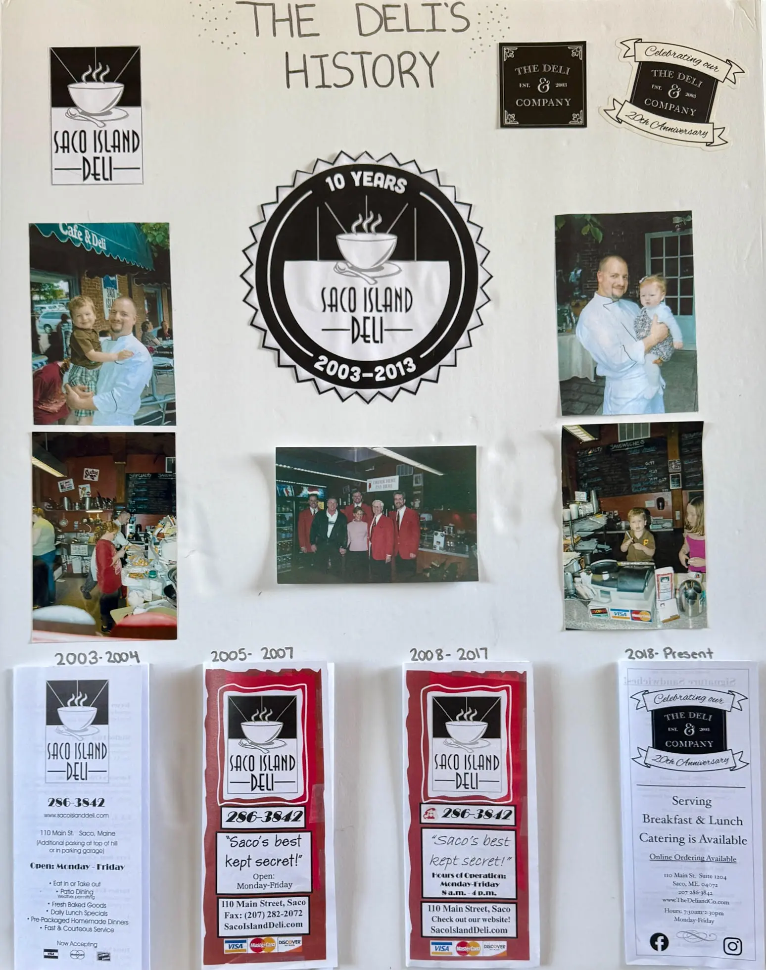 The deli & company menus